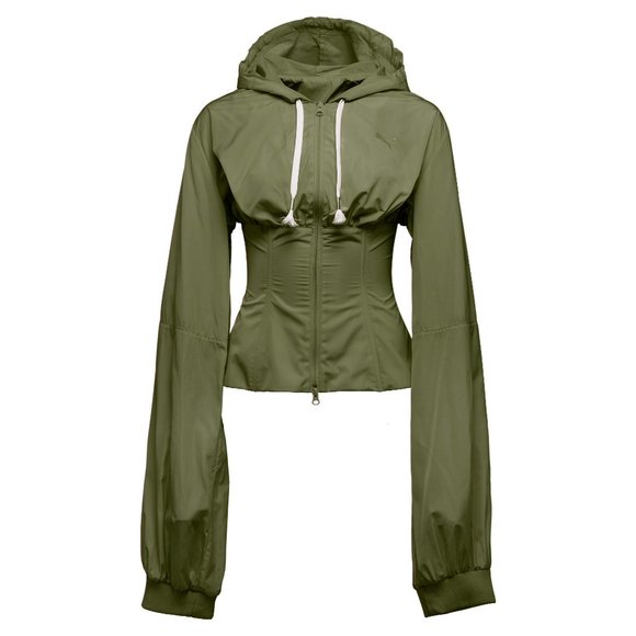 Jackets & Blazers - LAST CALL!! PUMA x FENTY Corset Windbreaker in Olive Branch Green